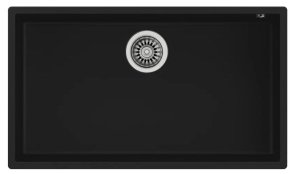 SINK SQUARE 72.40 TG 3 1/2 W / OVF SP BLACK